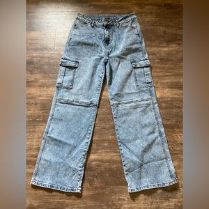 Denim Cargo Jeans